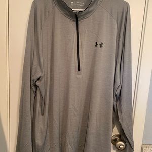 Mens 3XL Under Armour gray long sleeve pull over